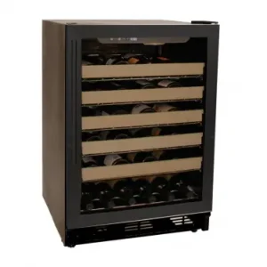 50 Bottle Black Built-in Wine Refrigerator